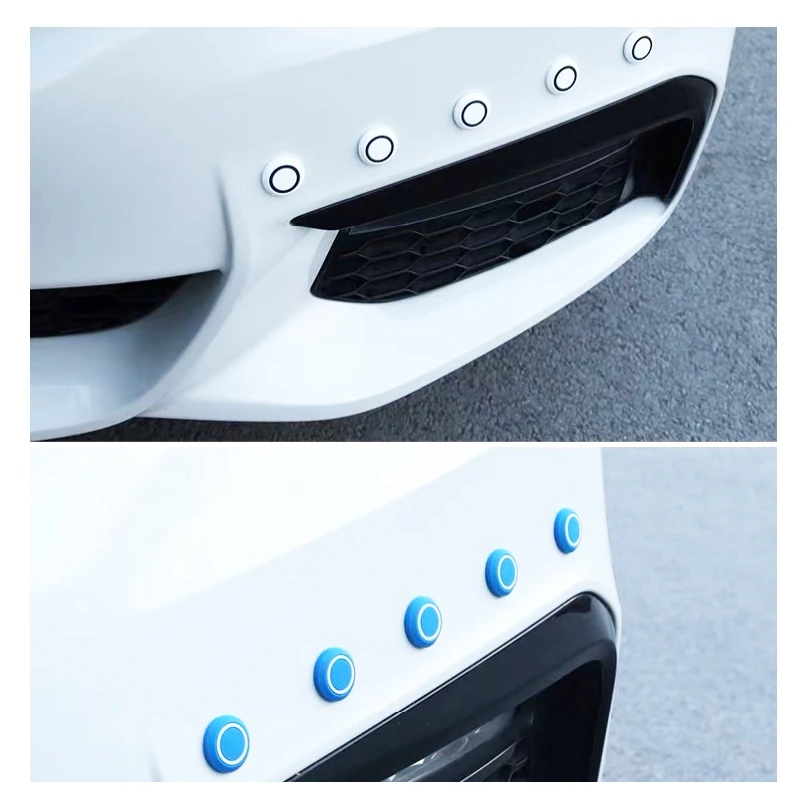

Car door side bumper stickers simulation radar decorative anti-scratch strip corner plastic body anti-scratch 10 pcs for BMW