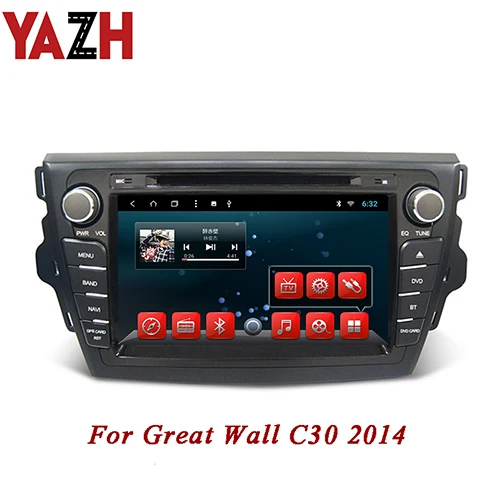 YAZH 32GB 1080*600 Автомобильная головная установка для Great Wall C30 Aftermarket gps-навигация Android автомобильный стерео DVD CD плеер Авто радио - Цвет: 9.0 RAM 2GB ROM 32GB