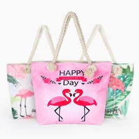 5pcs lot printed shopping bag women canvas beach bags new fashion female single shoulder handbags ladies tote