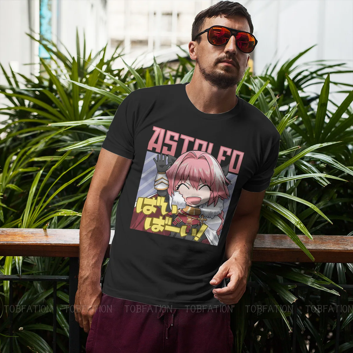 Fate Grand Order Tactical RPG Game Astolfo trapfrom Tshirt Oversized Graphic T Shirt Casual Hot Sale Cotton O-Neck Men's Tops | Мужская