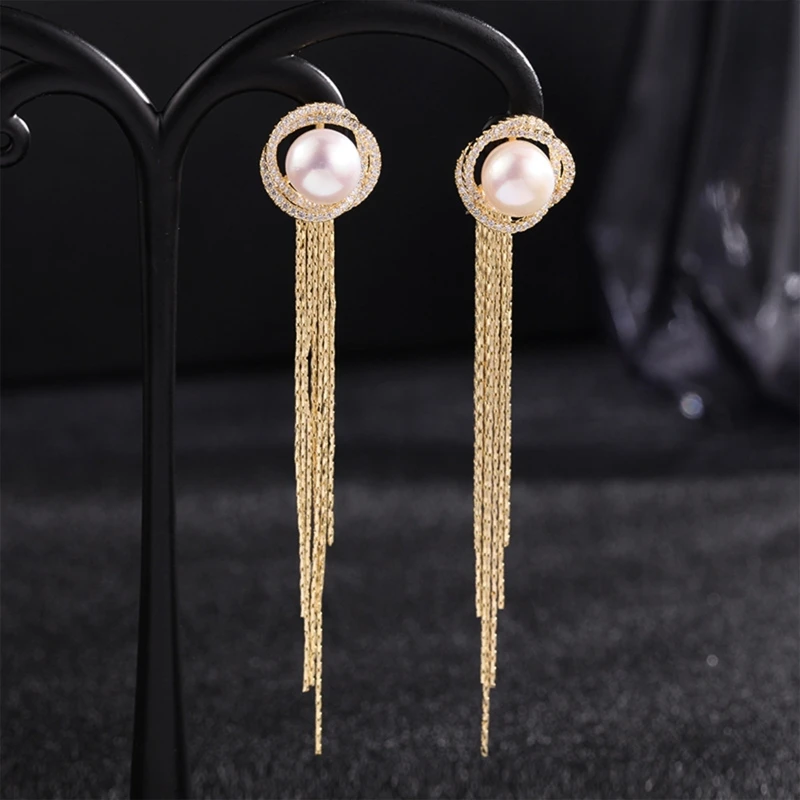 

Pearls and tassels Pendant Fashion Earrings Jewelry For Women Friend Gift