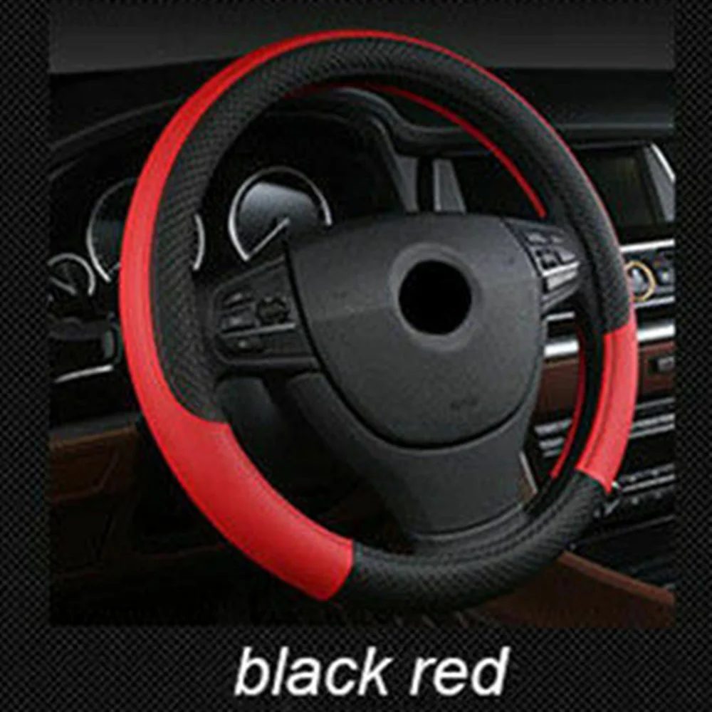 

Car Steering wheel cover SUV Breathable PU Leather Non-slip 1 Pcs 38CM
