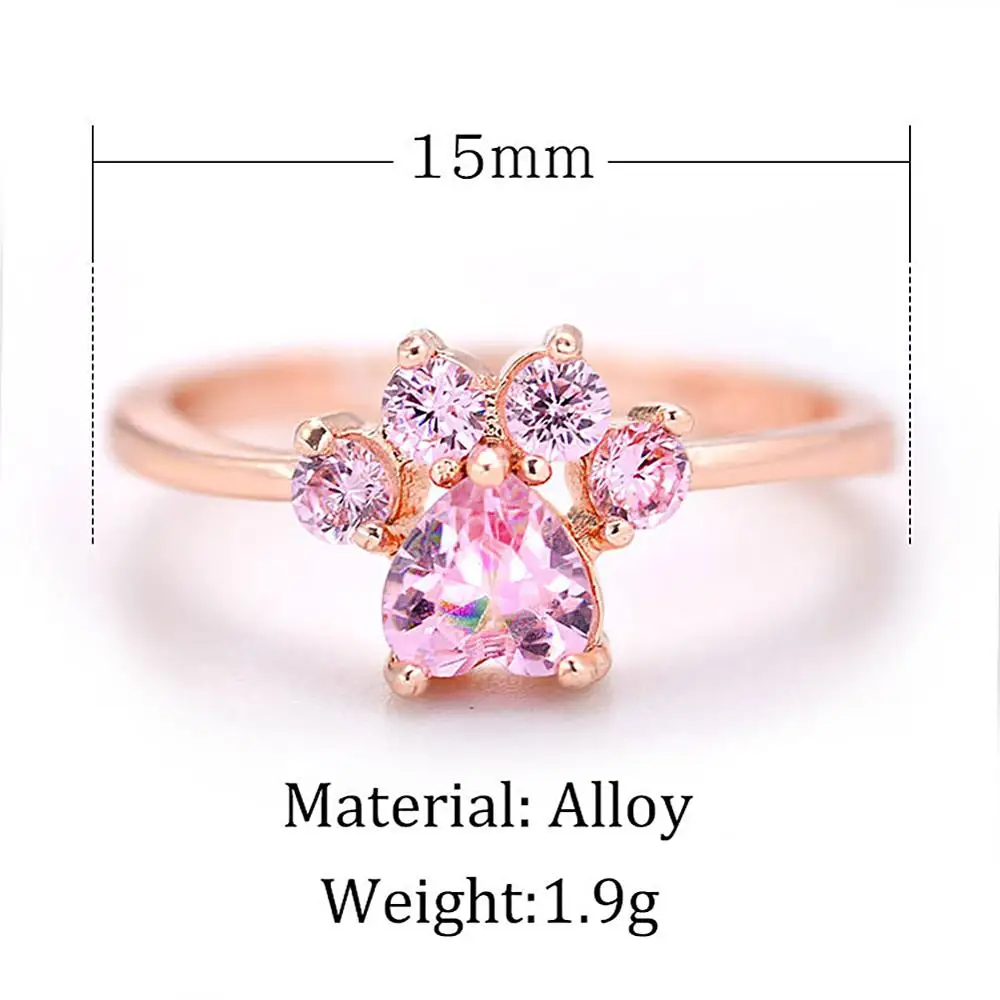 Женские регулируемые кольца в виде когтей с милым мультяшным когтями