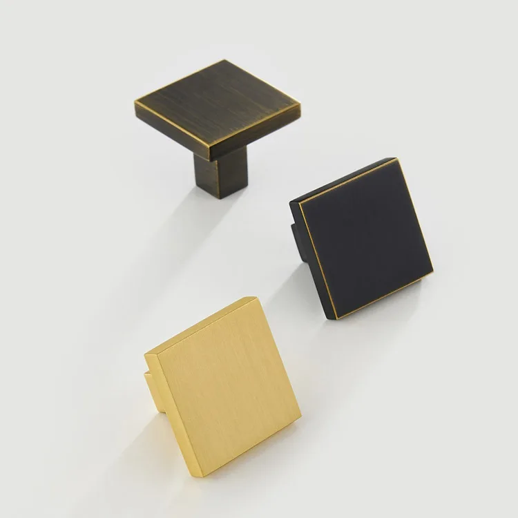 Квадратные латунные ручки для комода выдвижные дверная ручка шкафа антикварная
