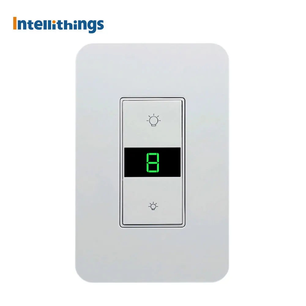 

Intellithings Tuya US Dimmer Switch 110V 120V for Light with Display Screen Alexa Google Home Assistant Enable Tuya WiFi Control
