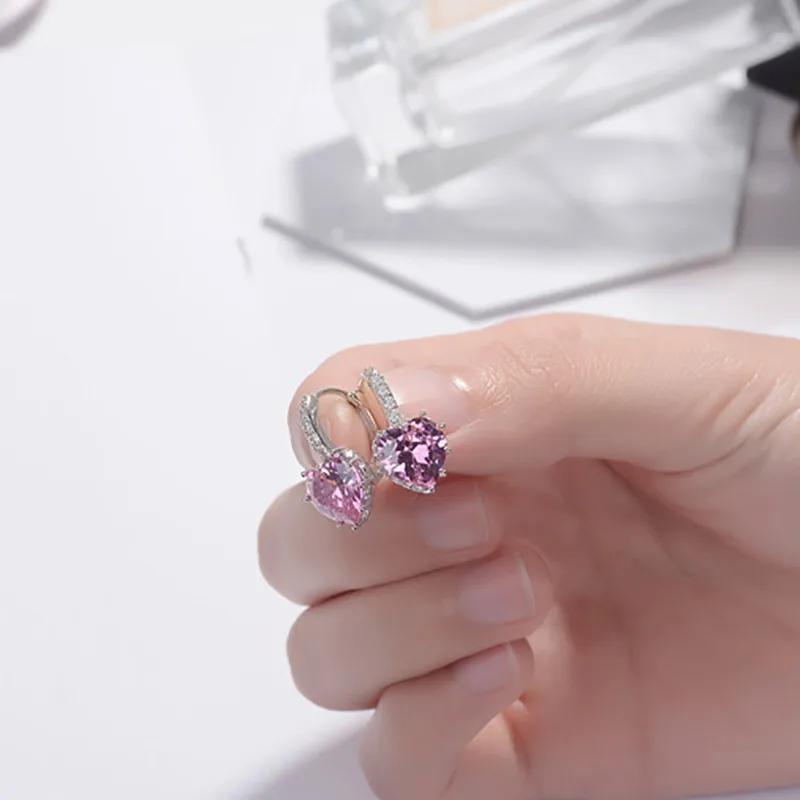 Bague Ringen, Настоящее серебро 925 пробы, серьги для женщин с цирконием, блестящий камень, для женщин, для свиданий, юбилей, ювелирное изделие, подарок