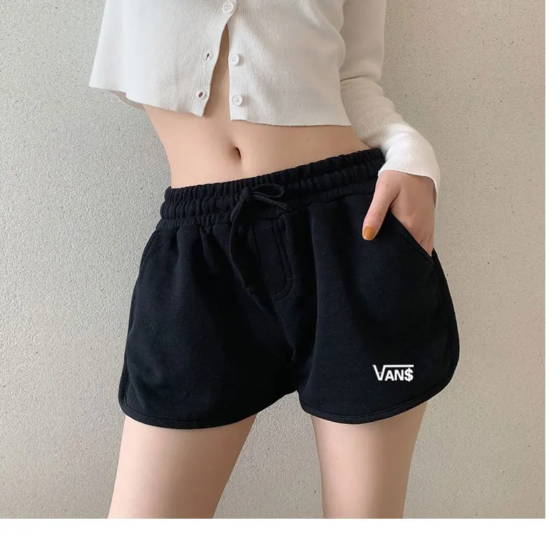 

Summer shorts women's outer wear thin section high waist wide legs a-line plus size casual loose cotton sports shorts women