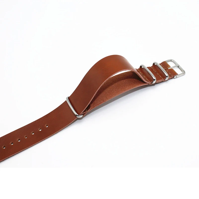 Кожаный ремешок для часов ручной работы мужчин и женщин из нержавеющей стали с