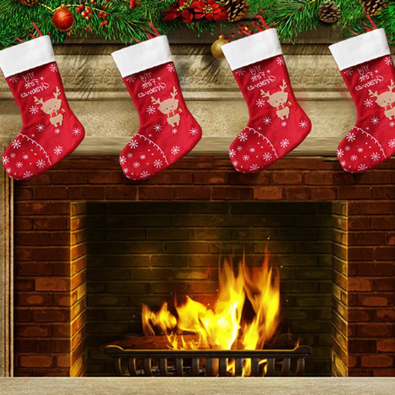 Новогодние и Рождественские Подвески чулки украшения рождественские для дома