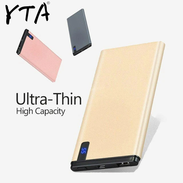 Тонкий внешний аккумулятор 30000 мАч портативный ультратонкий полимерный