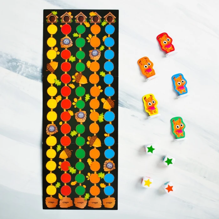 Настольная бродилка игра на скорость Весёлые бельчата | Спорт и развлечения