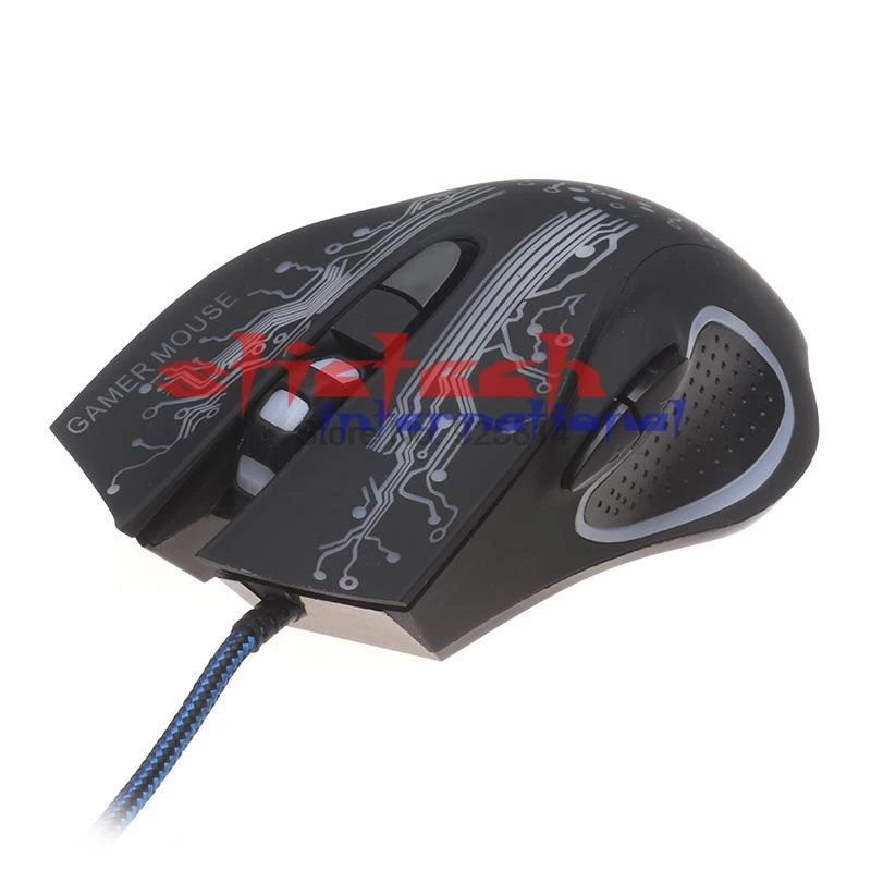 Dhl ИЛИ ems 200 шт. светодиодсветодиодный оптические 6 кнопок 6D|wired gaming mouse|gaming mousecomputer