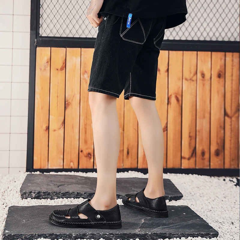

Sandalia Masculino Em Couro Sandles For Men Genuine Leather Sandals Summer Breathable Sandalias Hombre De Cuero Outdoor Shoes