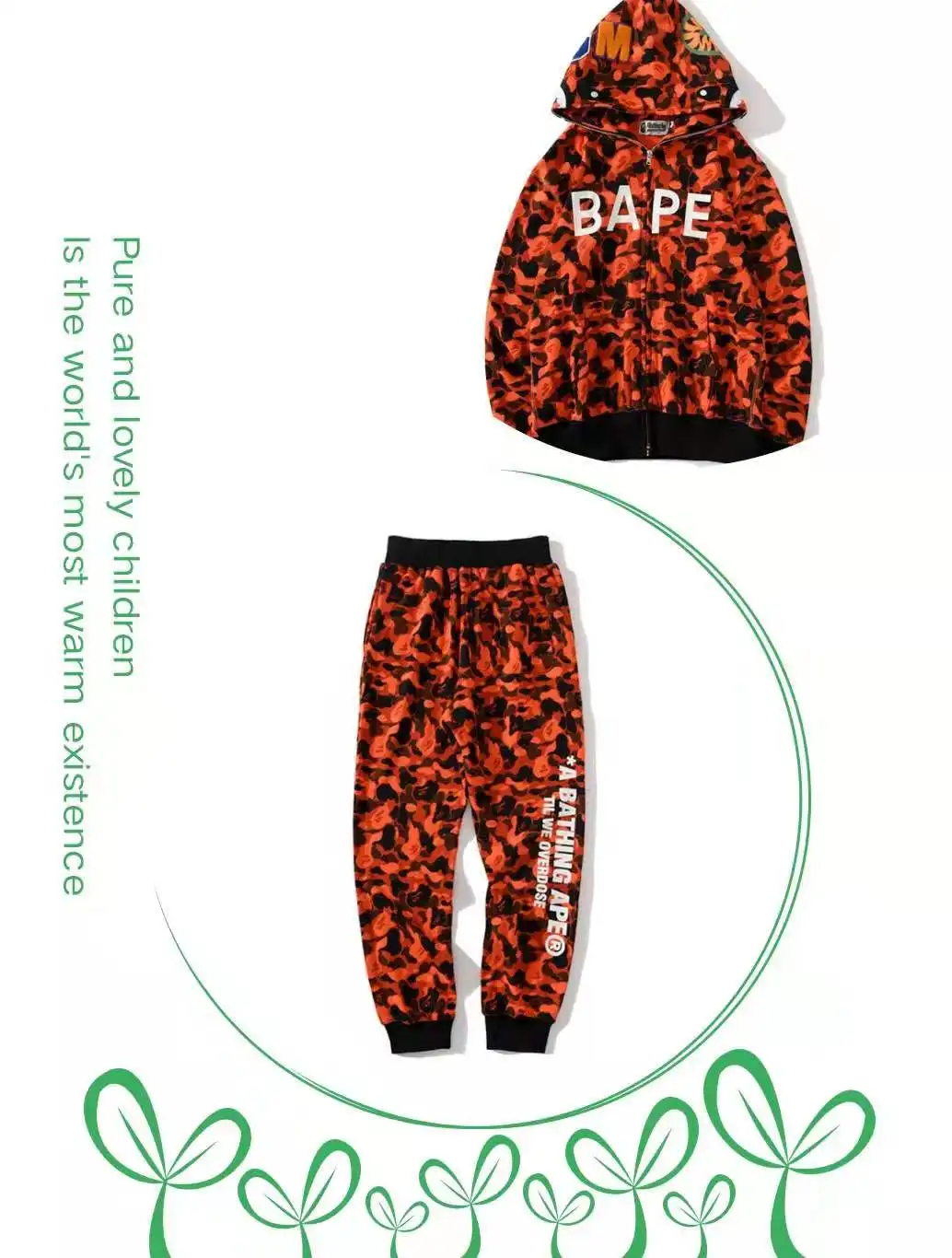 

Red Shark Clothing Set Japan Hoodies Camouflage Shorts Men's Casual Pants Harajuku Tracksuit Couple Clothing 2021 Shark Hoodies