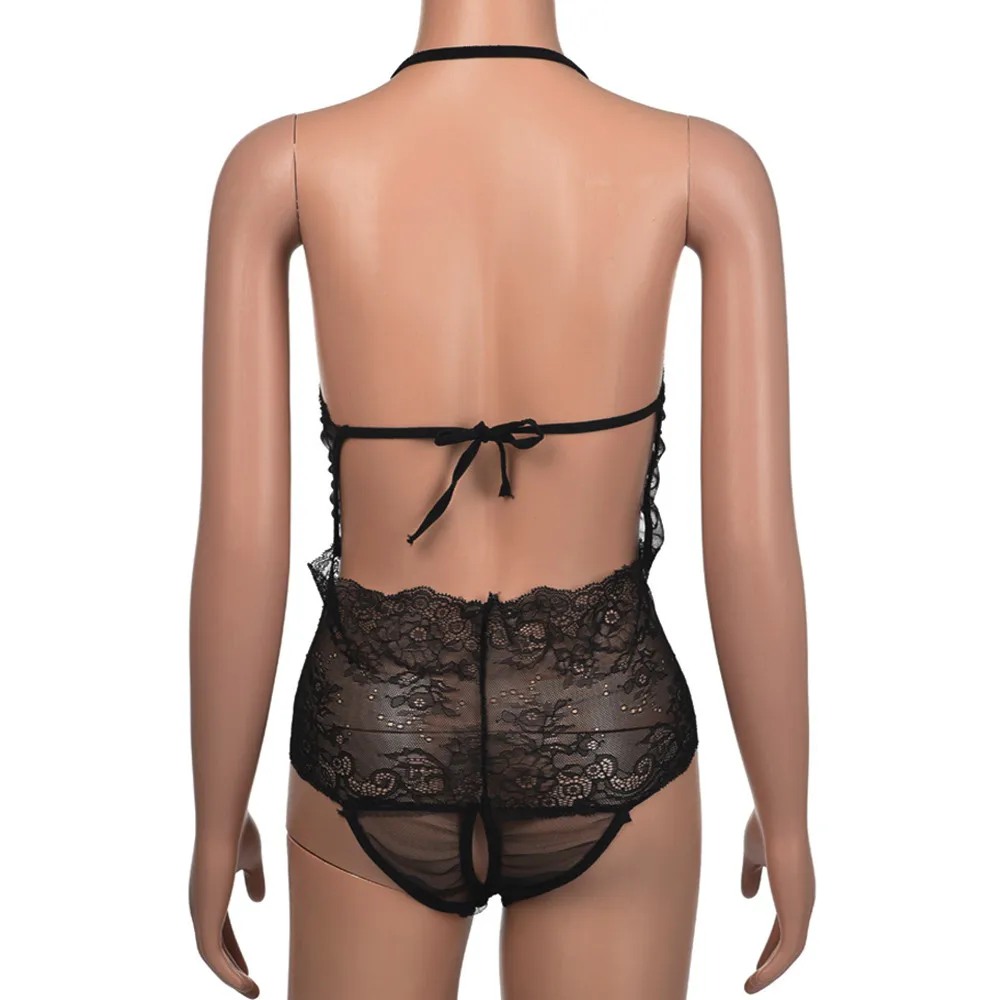 

Sexy Lingerie Plus Size S-3XL Open Crotchless Women Lace Porno Backless Underwear Hot Erotic Costumes Temptation Babydoll Dress