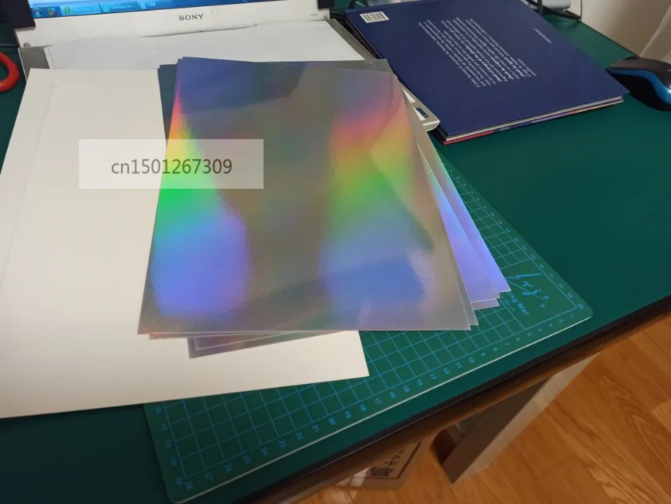 20 шт односторонний голографическая радужные серебряные блестящие 250gsm картон
