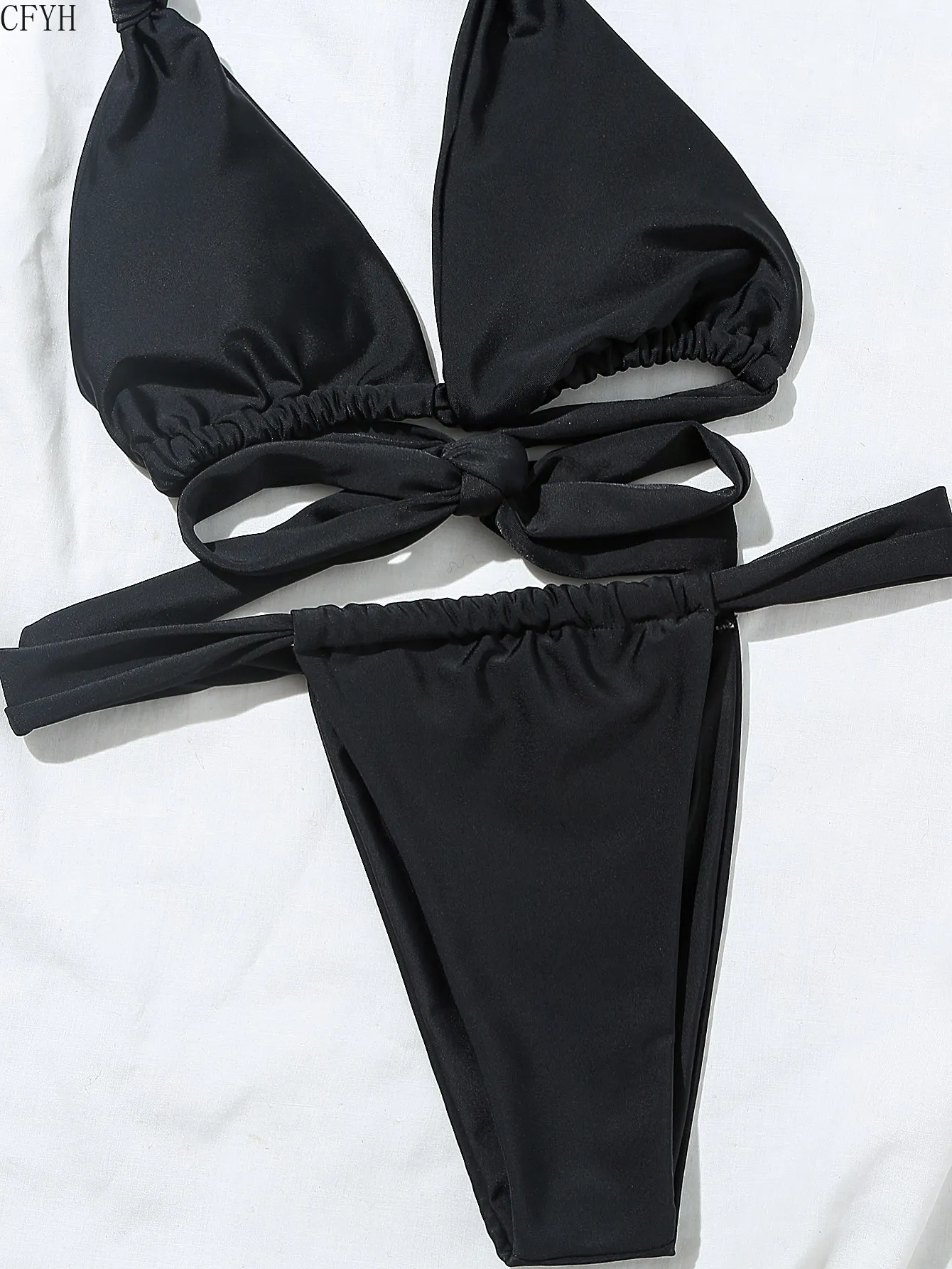 

Sexy Micro Brazilian Bikini 2020 Women Swimsuit Halter Push Up Bikini Set Triangle Swimwear Bathing Suit Two Piece Swim Suit