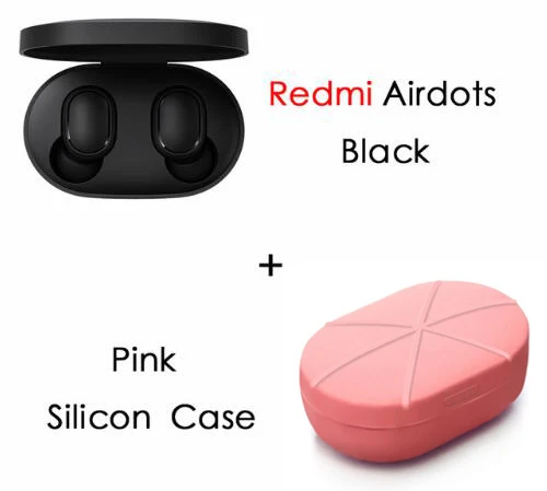 Xiaomi Redmi AirDots True Беспроводные bluetooth 5,0 наушники DSP активная шумоподавление гарнитура с микрофоном наушники - Цвет: add pink case