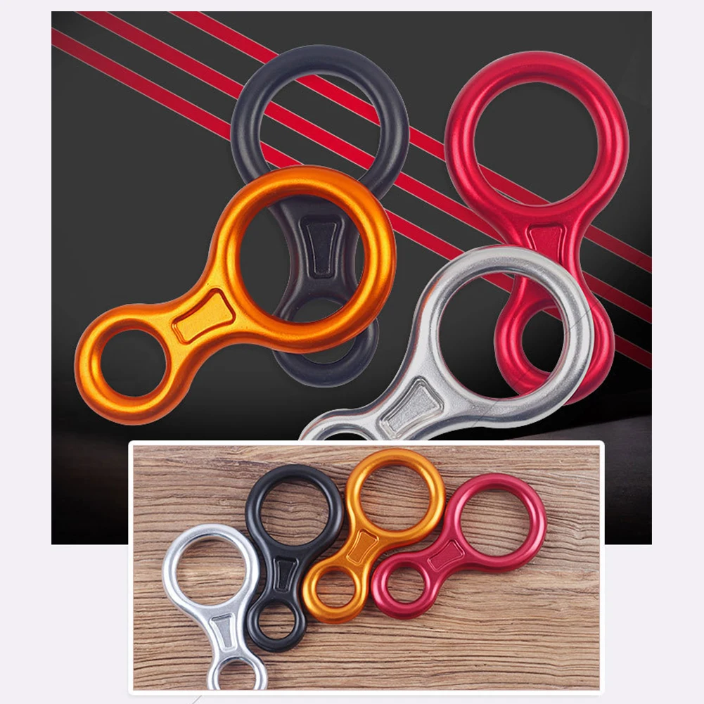 Descender 8 Ring Pull Force Safe Magnalium Outdoor Rock Climbing Slow Descent Device Random Accessories Escape Rope | Спорт и