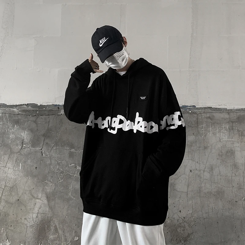 

Men's Hoodie In Sweater Loose Fashion Hong Kong Style Student Hip-hop Couple