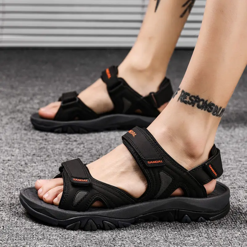 

Fashion Men Gladiator Sandals Summer Outdoor Comfortable Mens Sandals Handmade Men Beach Sandals Soft Bottom Men's Sandals