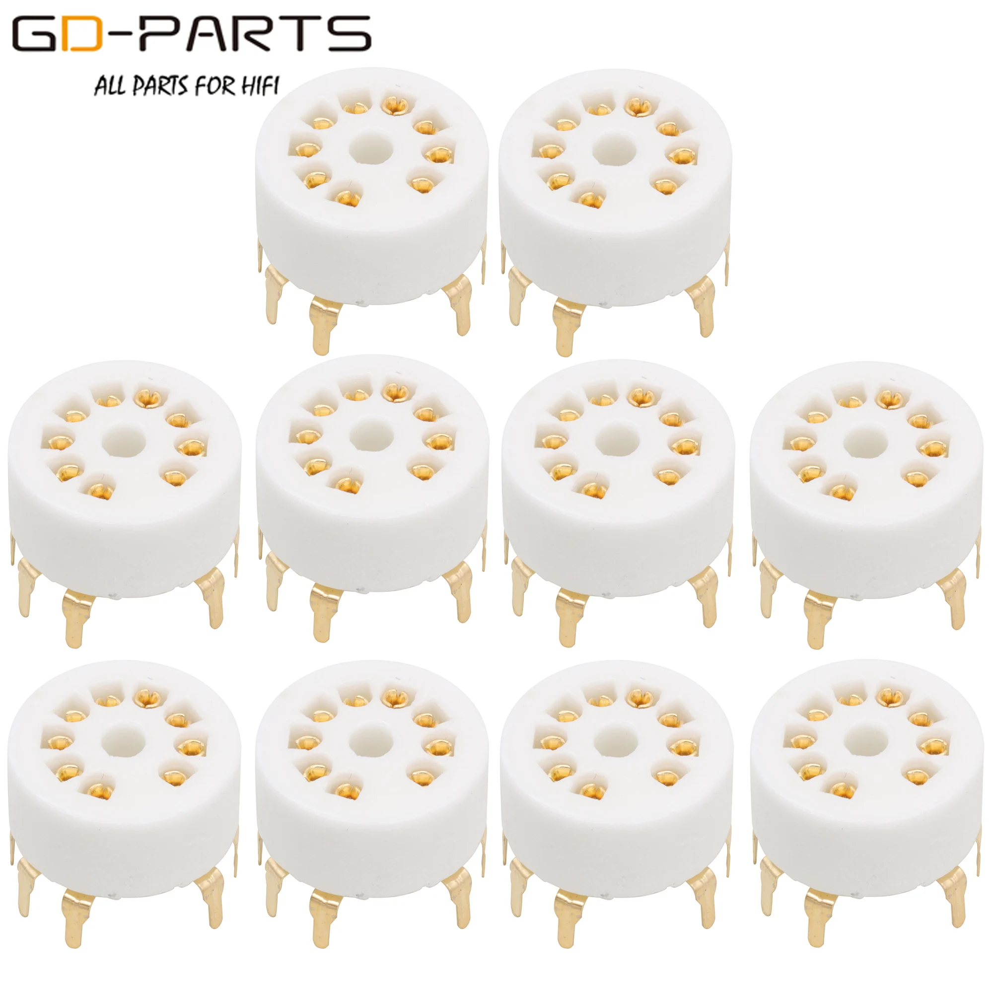 Керамическая трубка B9A, 21 мм, с креплением на печатную плату, 9 контактов, для 12AX7,12AU7,6DJ8,CV491,ECC83,B339,12AT7,ECC82, 12AU7, 10 шт.