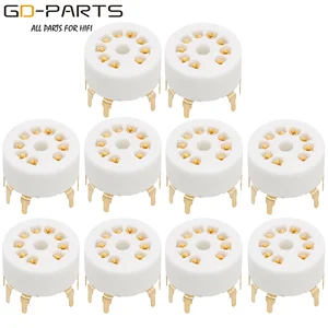 Керамическая трубка B9A, 21 мм, с креплением на печатную плату, 9 контактов, для 12AX7,12AU7,6DJ8,CV491,ECC83,B339,12AT7,ECC82, 12AU7, 10 шт.