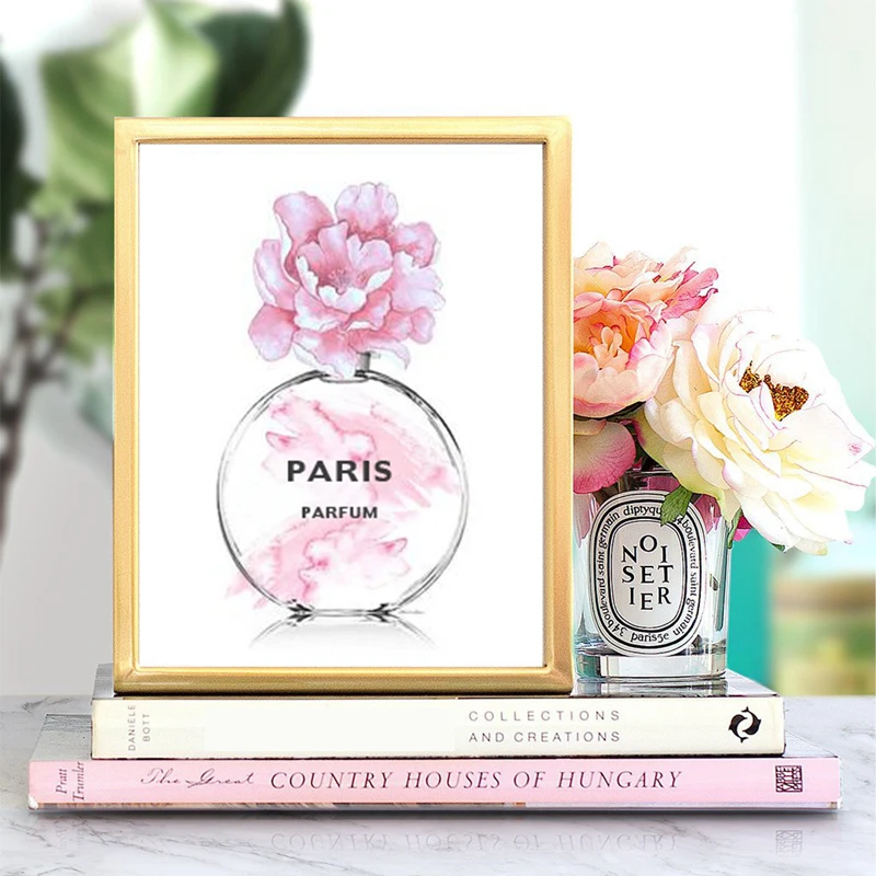 Модный Парижский перфум платье Сумочка скандинавские плакаты и принты настенные