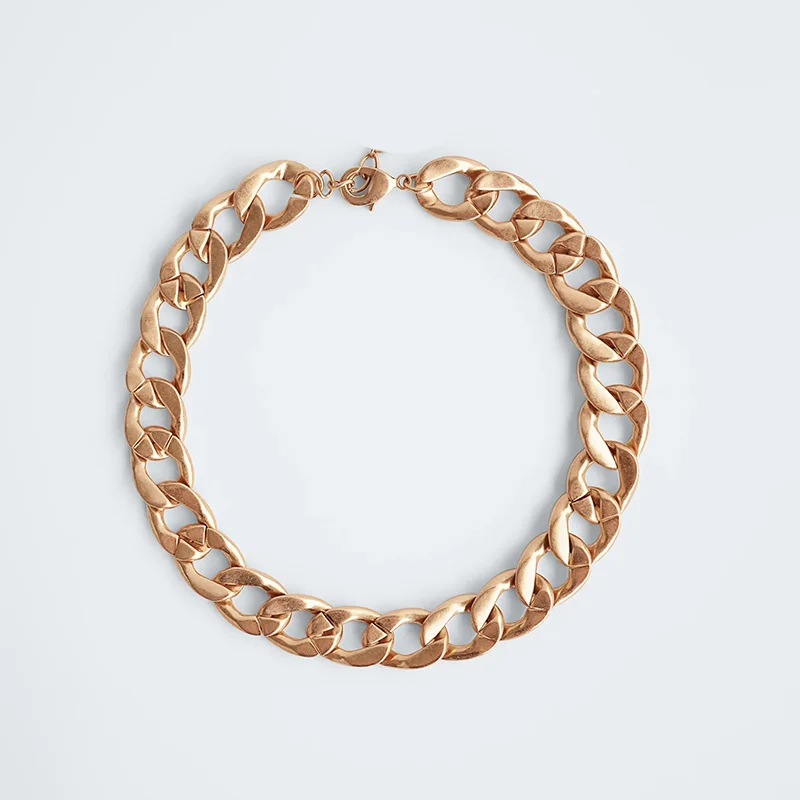 

Miwens Newest Za Metal Ball Link Necklace Set For Women Maxi Gold Knot Double Chians Necklaces Prom Female Vintage Collar Bijoux