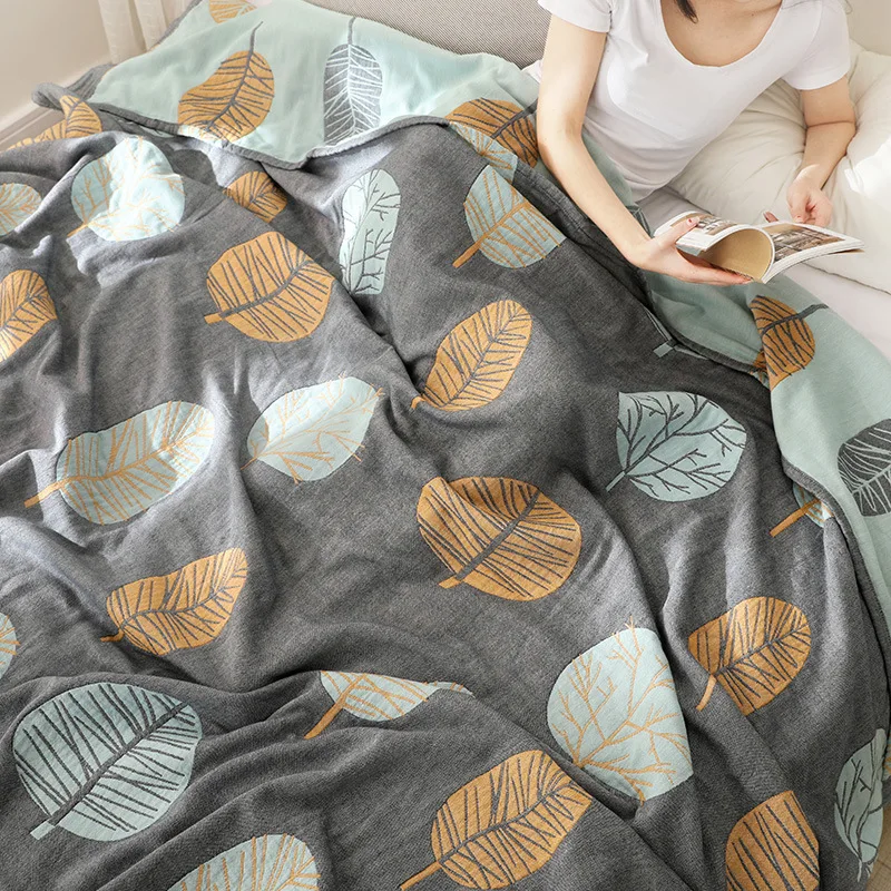 

2021 Gauze Cotton Bedding Coverlet Throw Blanket For Bed Sofa Soft Cozy Warm Decorative Plaids Summer Bedspread Air-conditioning