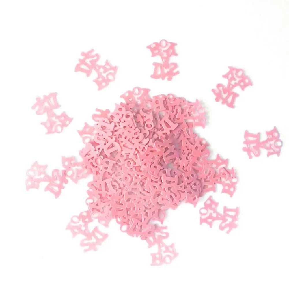 Pink Детские вечерние украшения с блестками на день рождения для мальчиков и девочек, бумажные конфетти - Цвет: Pink