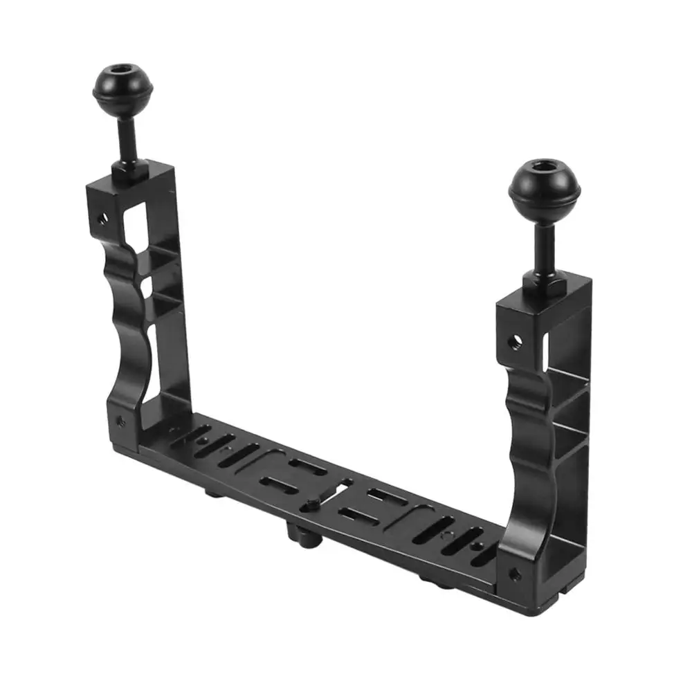 PULUZ Водонепроницаемый Регулируемый Дайвинг двойной ручной CNC алюминиевый