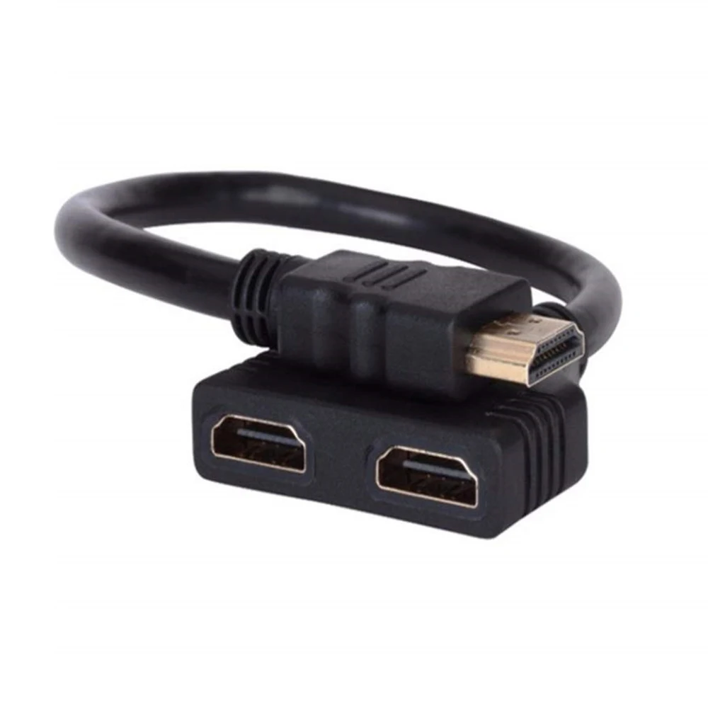 Hdmi-сплиттер 1 в 2 выхода папа к Femal 1080P порта видео кабель адаптер HDMI переключатель
