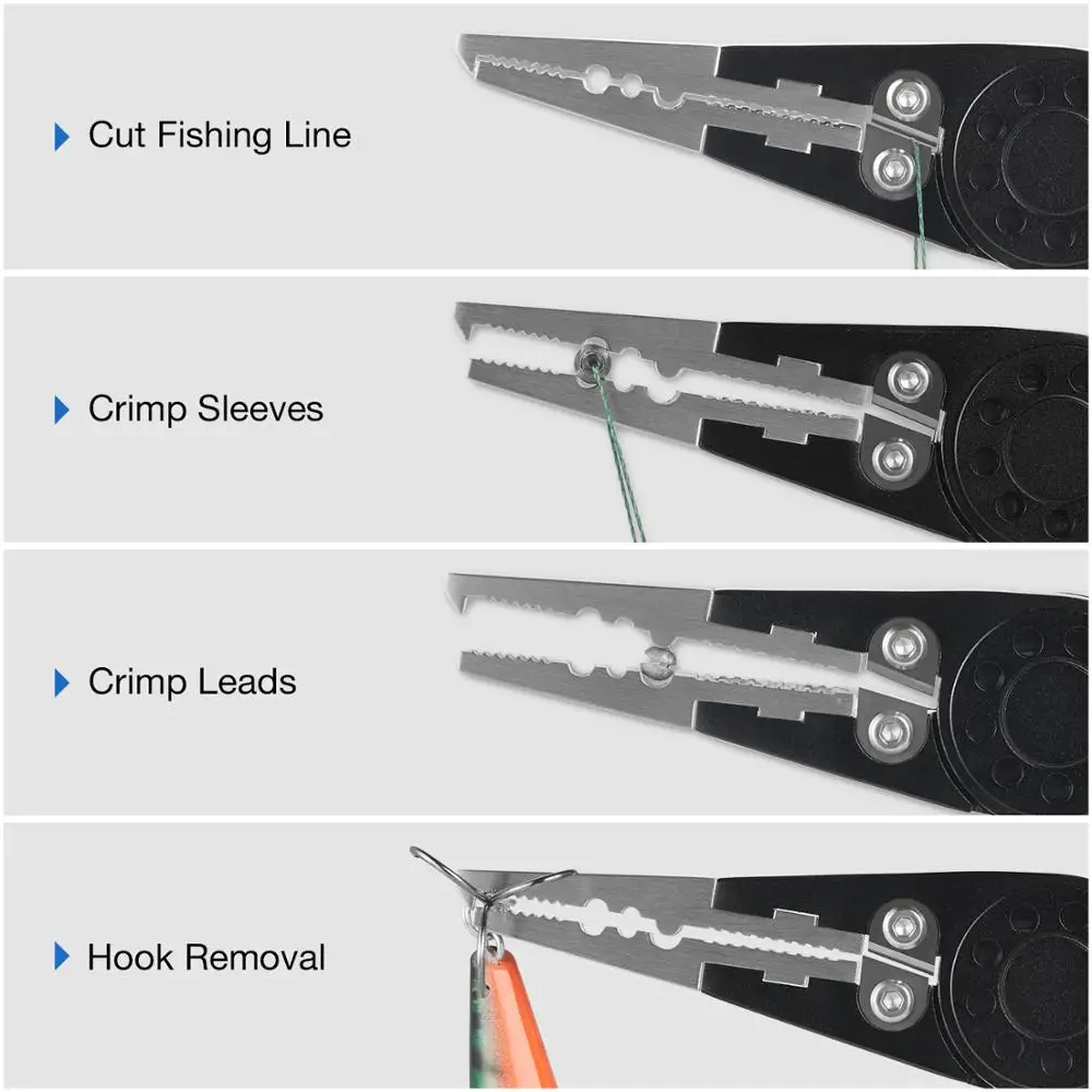 Piscifun 18 см алюминиевые рыболовные плоскогубцы многофункциональные плетеные
