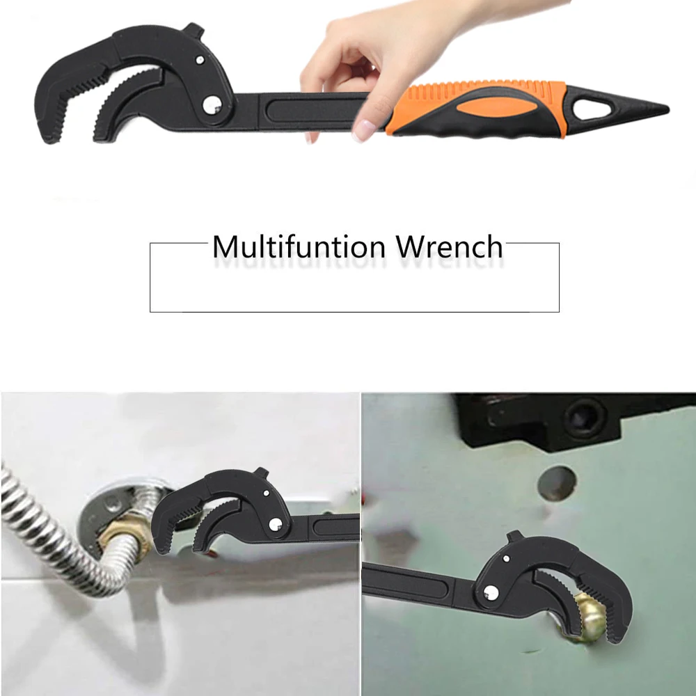 

14-30 / 30-60mm Universal Key Pipe Wrench Open End Spanner Set High-carbon Steel Snap N Grip Tool Plumber Multi Hand Tool
