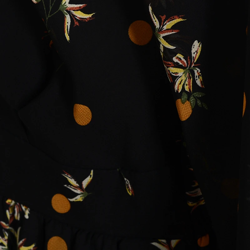 

Slim Waist Chiffon V-neck Long-sleeved Vestido De Mujer Simple Sweet Elegant Temperament Dresses Korean Office Lady Robe Spring