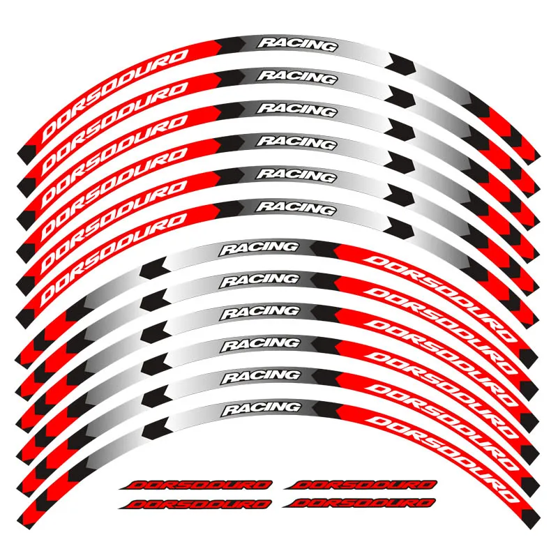 Новинка высокое качество 12 шт. наклейка на колеса мотоцикла светоотражающий обод