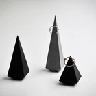 Креативный гипсовый держатель для колец, силиконовая форма для витрины украшений, бетонная конусная пирамида, домашний декор, фото реквизит