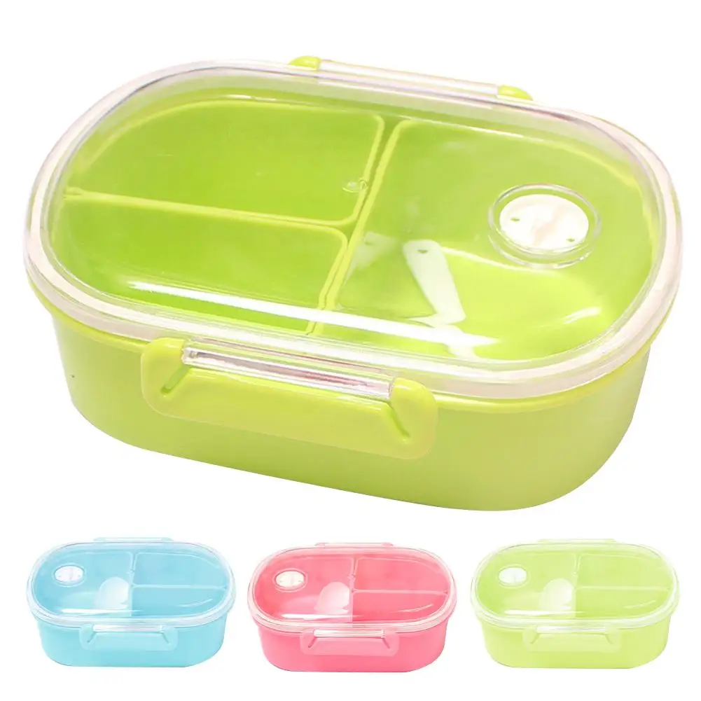 

400ml Rectangle Bento Lunch Box Leakproof Food Preservation Container with Lid Multicolo Simple and easy Multi-function