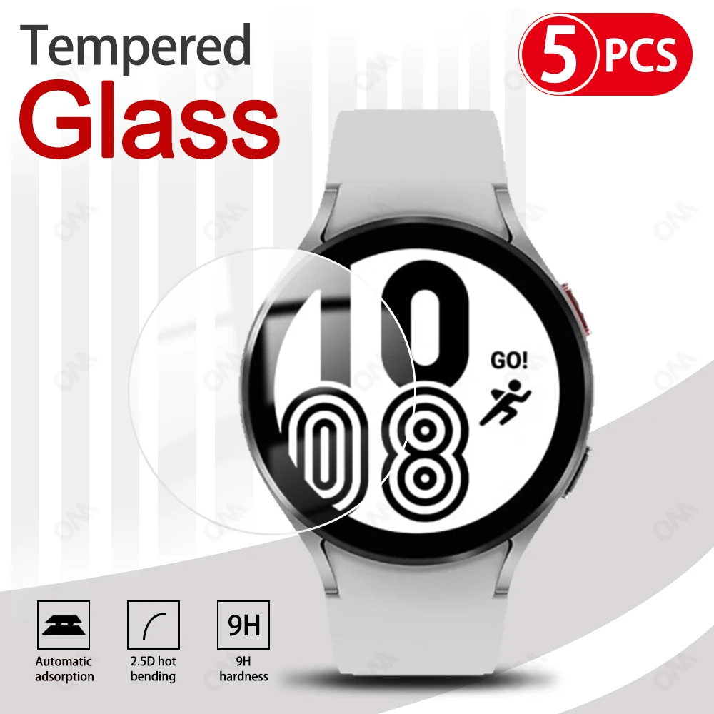 

5Pcs 9H Tempered Glass For Samsung Galaxy Watch 4 40mm 44mm Smartwatch Screen Protector Film Accessories For classic 42mm 46mm