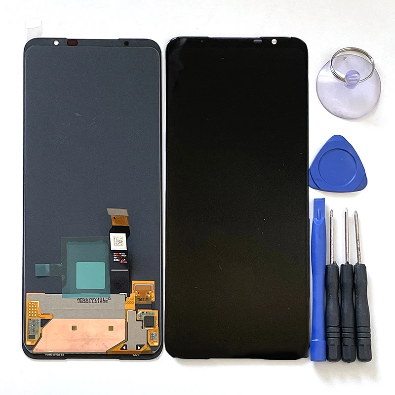 6 78original for asus rog phone 5 rog 5 pro lcd display screentouch panel digitizer frame for rog 5s pro 5 ultimate zs673ks free global shipping