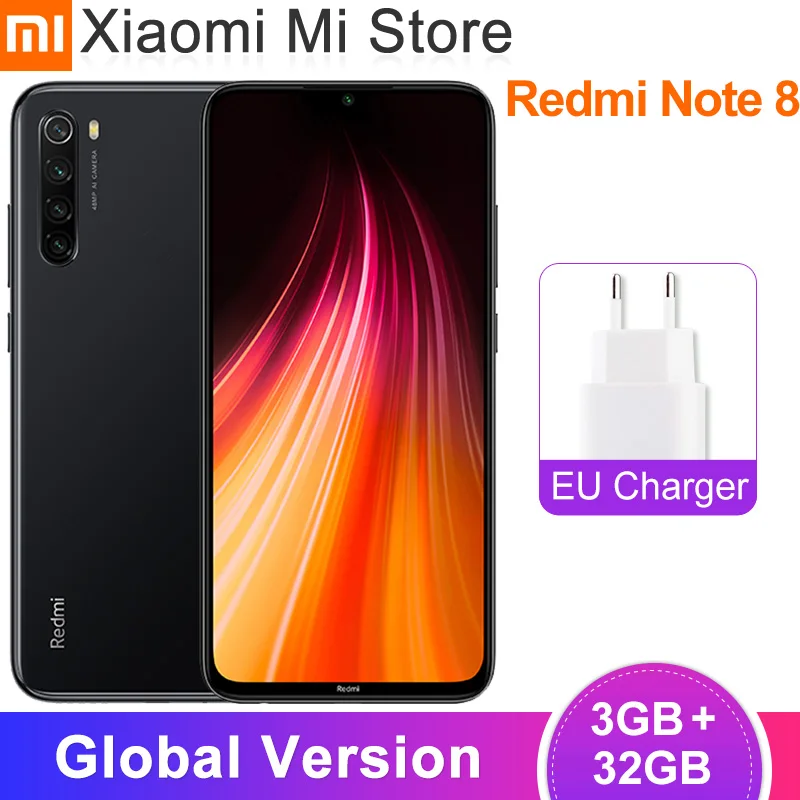 Глобальная версия Xiaomi Redmi Note 8 3 Гб RAM 32 ГБ ROM 48 МП задняя камера мобильный телефон