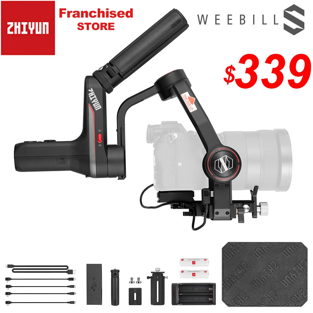 Zhiyun Weebill S Портативный 3 осевой ручной шарнирный стабилизатор для камеры GoPro OLED