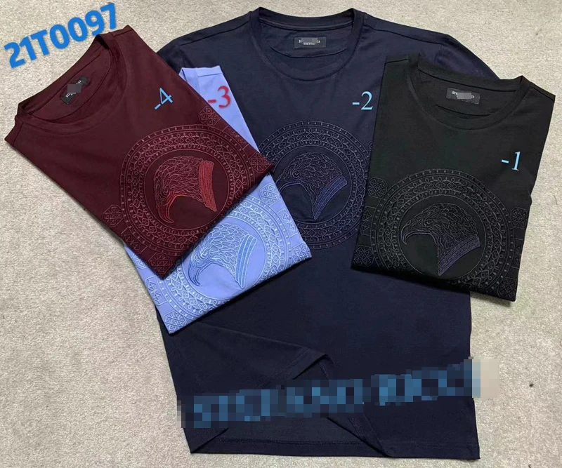

BILLIONAIRE T-shirt men cotton Short sleeve shirt 2021 summer new o-neck Fashion embroidery Solid color casual big size M-4XL