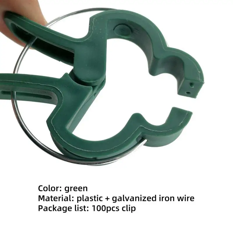 

100PCS Plant Support Clips Garden Clips Flower Orchid Stem Clips For Vine Suppor Plant Grafting Stakes Connector Clip