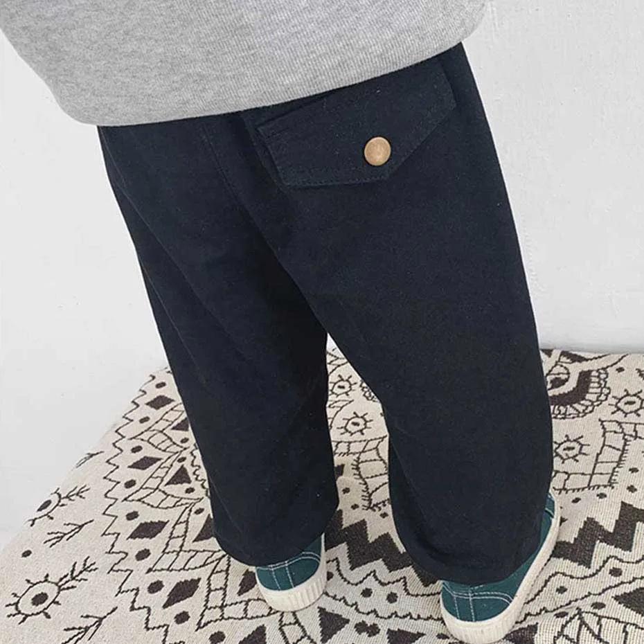 Штаны для мальчиков свободные прямые штаны маленьких модные детские брюки с