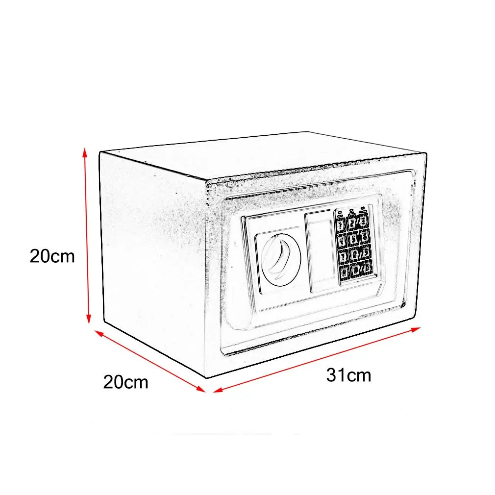 

Strongbox Solid Steel Electronic Safe Box With Digital Keypad Lock Black Strongbox Mini Lockable Money Cash Money Jewelry Storag