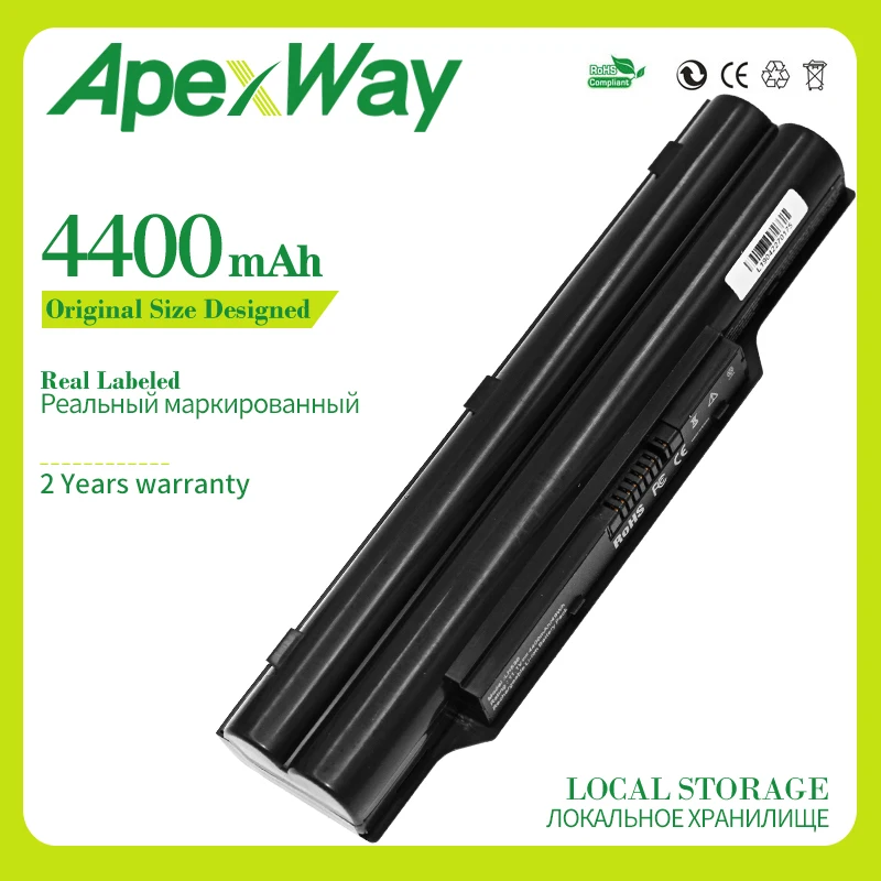 Apexway 6-элементный Аккумулятор для Fujitsu LifeBook A530 A531 AH530 AH531 LH52/C LH520 LH530 CP477891-01 FMVNBP186 FPCBP250