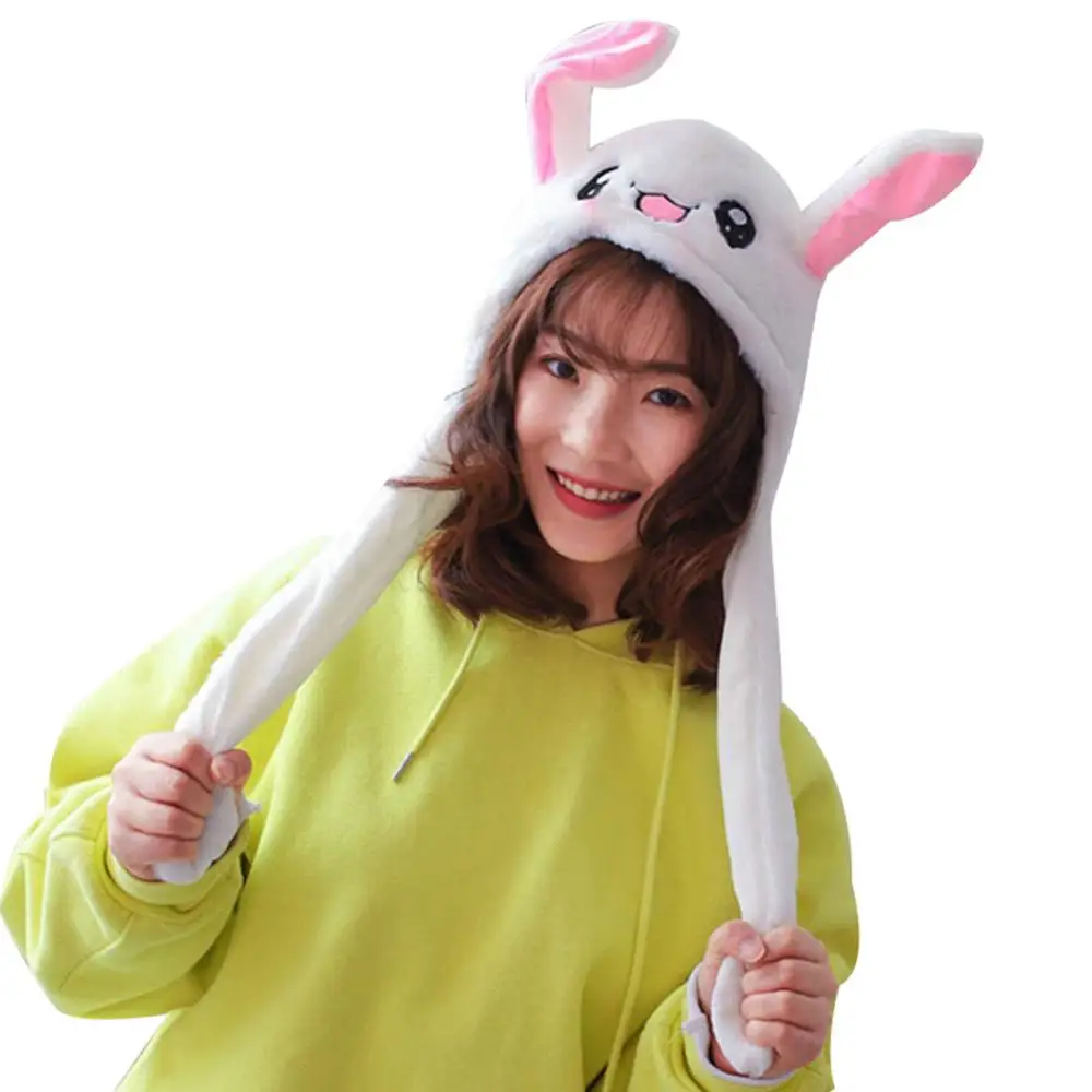 Милая плюшевая шапка с кроликом забавная игрушка для игр ушками подарок детей