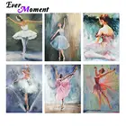 Алмазная картина Ever Moment, красочная картина с танцующей девушкой, ручная работа, квадратная Алмазная вышивка, домашняя стена, Docraction S2F2592